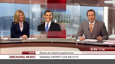Breaking News zu Obamas Amstantritt, 2009